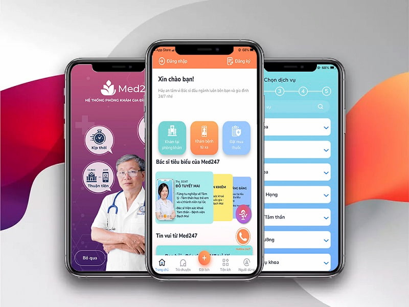 hướng dẫn đặt lịch khám online qua app med247