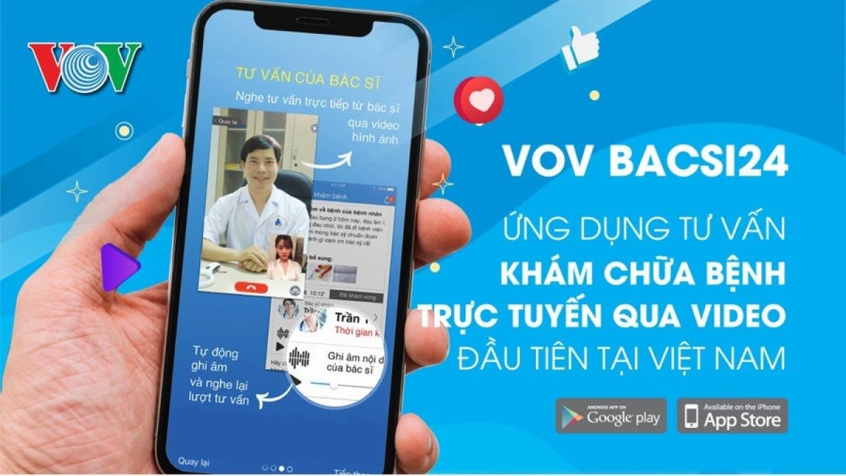 ứng dụng vov bacsi24 khám bệnh online